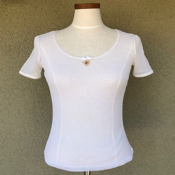 Dolce & Gabbana Tops - Dolce and Gabbana vintage 90s sheer mesh shirt